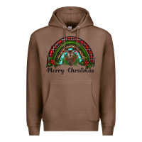 Chestnut reindeer rainbow christmas Premium Hoodie - RanaPortraitStore