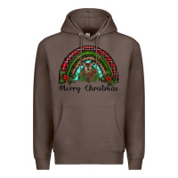Coffee reindeer rainbow christmas Premium Hoodie - RanaPortraitStore