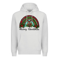 Dove Grey reindeer rainbow christmas Premium Hoodie - RanaPortraitStore