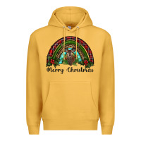 Mustard reindeer rainbow christmas Premium Hoodie - RanaPortraitStore