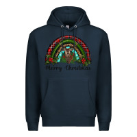 Navy reindeer rainbow christmas Premium Hoodie - RanaPortraitStore