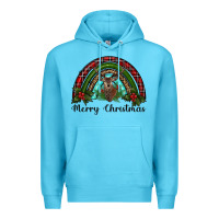 Ocean Blue reindeer rainbow christmas Premium Hoodie - RanaPortraitStore