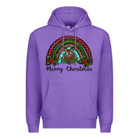 Purple reindeer rainbow christmas Premium Hoodie - RanaPortraitStore