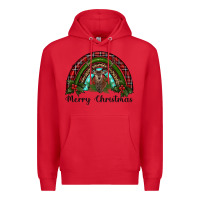 Red reindeer rainbow christmas Premium Hoodie - RanaPortraitStore