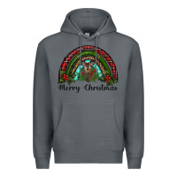 Rock reindeer rainbow christmas Premium Hoodie - RanaPortraitStore