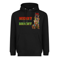 Black merry and bright german shepherd Heavyweight Hoodie - RanaPortraitStore