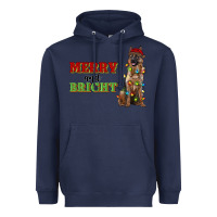 Navy merry and bright german shepherd Heavyweight Hoodie - RanaPortraitStore