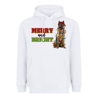 White merry and bright german shepherd Heavyweight Hoodie - RanaPortraitStore