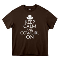 Keep Calm And Cowgirl Horse Heavy Core Tee | Teevron