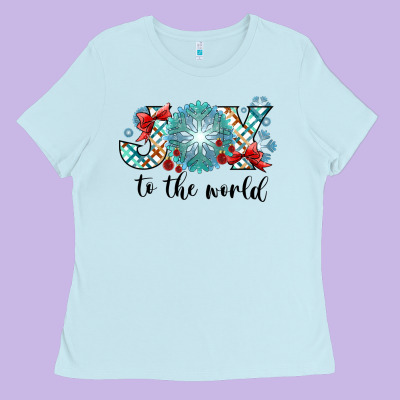 Joy To The World Ladies Tee Designed By Cowhidedigitalart