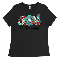 Black Joy to the World Ladies Tee - CowhideDigitalArt