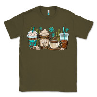 Army Green bull skull coffee cups Classic Tee - OliviaCreatesArt