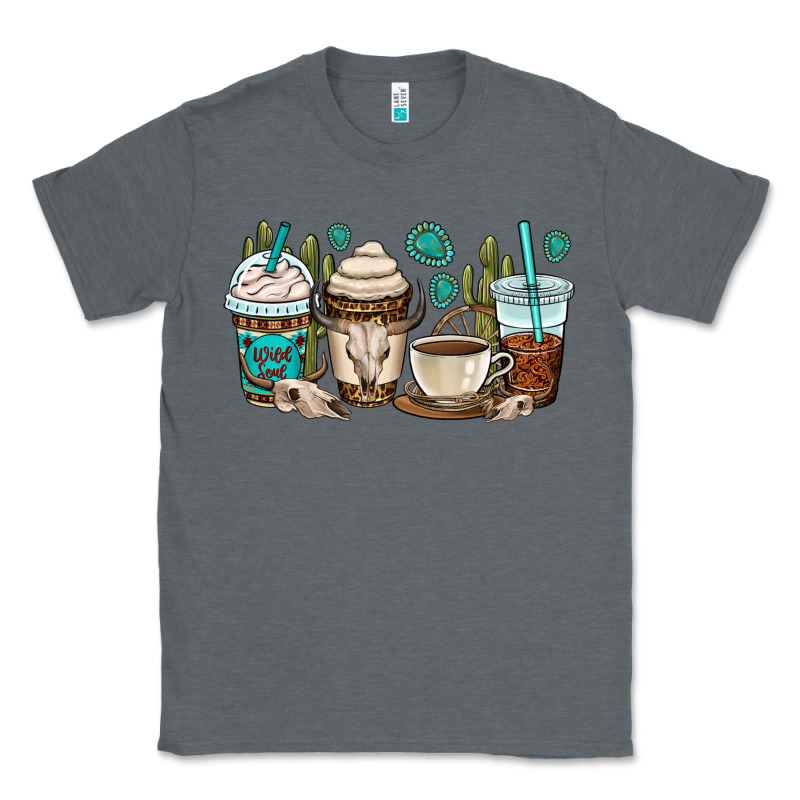 Bull Skull Coffee Cups Classic Tee by OliviaCreatesArt | Teevron