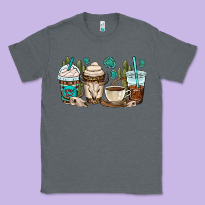 Bull Skull Coffee Cups Classic Tee Designed By Oliviacreatesart