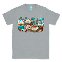 Heather Grey bull skull coffee cups Classic Tee - OliviaCreatesArt