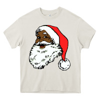 Cream black santa claus christmas Heavy Core Tee - linhVisuals