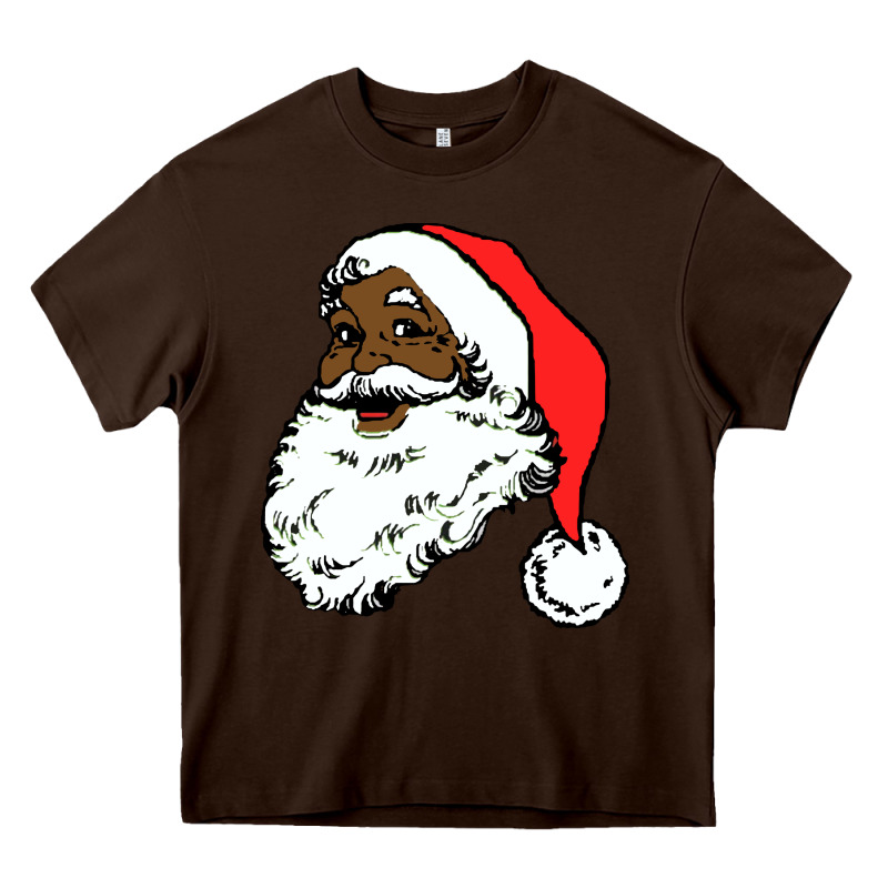 Black Santa Claus Christmas Heavy Core Tee by linhVisuals | Teevron