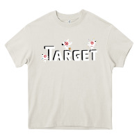 Cream target team 3D Heavy Core Tee - linhVisuals