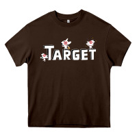 Chocolate Brown target team 3D Heavy Core Tee - linhVisuals