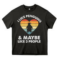 Asphalt i like penguins and 3 people vintage Heavy Core Tee - linhVisuals