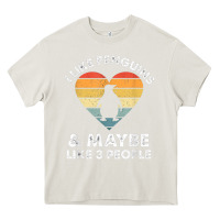 Cream i like penguins and 3 people vintage Heavy Core Tee - linhVisuals