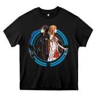 Black sword art online -  kirito and asuna Heavy Core Tee - linhVisuals