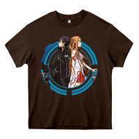 Chocolate Brown sword art online -  kirito and asuna Heavy Core Tee - linhVisuals