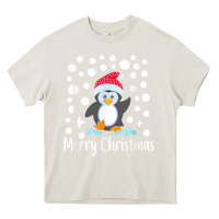 Cream penguin merry christmas with snow Heavy Core Tee - linhVisuals