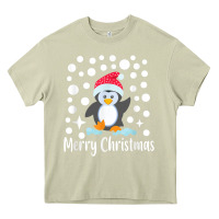 Mossy penguin merry christmas with snow Heavy Core Tee - linhVisuals