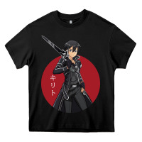 Black Sword art online -kirito Heavy Core Tee - linhVisuals