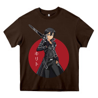 Chocolate Brown Sword art online -kirito Heavy Core Tee - linhVisuals