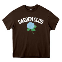 Chocolate Brown grandmillennial hydrangea style garden club Heavy Core Tee - linhVisuals