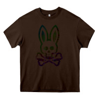 Chocolate Brown psychedelic bunny easter day, qsycho bunnies, easter 2022 Heavy Core Tee - linhVisuals