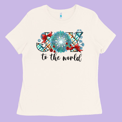 Joy To The World Ladies Tee Designed By Cowhidedigitalart