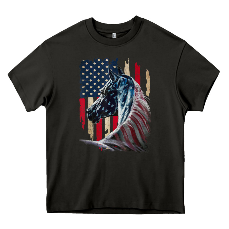 Patriotic Horse American Flag   Horse Vintage Heavy Core Tee by linhVisuals | Teevron