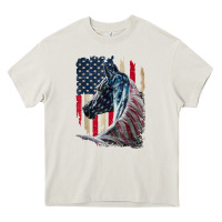 Cream patriotic horse american flag   horse vintage Heavy Core Tee - linhVisuals