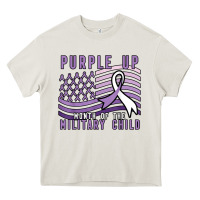Cream purple up month of the military child Heavy Core Tee - linhVisuals