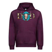 Mauve Wine western dad with gemstone and skull Urban Hoodie - RanaPortraitStore