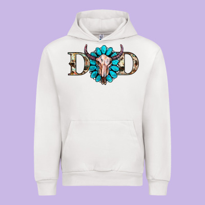 Western Dad With Gemstone And Skull Urban Hoodie Designed By Ranaportraitstore
