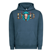 Pigment Midnight Navy western dad with gemstone and skull Urban Hoodie - RanaPortraitStore