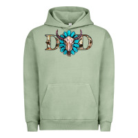 Pigment Oil Green western dad with gemstone and skull Urban Hoodie - RanaPortraitStore