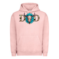 Pigment Salmon western dad with gemstone and skull Urban Hoodie - RanaPortraitStore