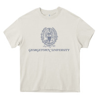 Cream georgetown university Heavy Core Tee - linhVisuals