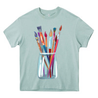 Arona Paint Brushes Heavy Core Tee - linhVisuals