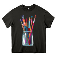 Asphalt Paint Brushes Heavy Core Tee - linhVisuals