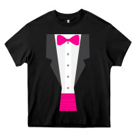 Black pink tux tuxedo Heavy Core Tee - linhVisuals