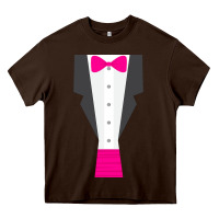 Chocolate Brown pink tux tuxedo Heavy Core Tee - linhVisuals