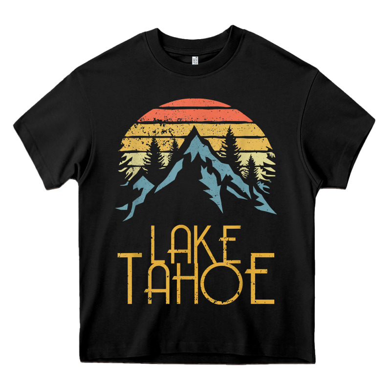 Vintage Lake Tahoe California Nevada Retro T Shirt Heavy Core Tee by linhVisuals | Teevron
