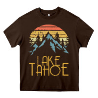 Chocolate Brown vintage lake tahoe california nevada retro t shirt Heavy Core Tee - linhVisuals