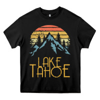 Black vintage lake tahoe california nevada retro t shirt Heavy Core Tee - linhVisuals